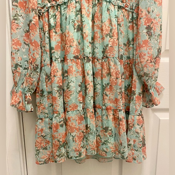 NEW! Women’s Boutique Floral Ruffle Accent CARRIE Dress - Picture 9 of 15